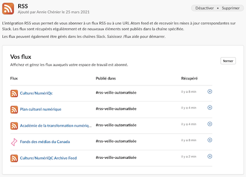 Image du flux RSS automatisé par les ADN